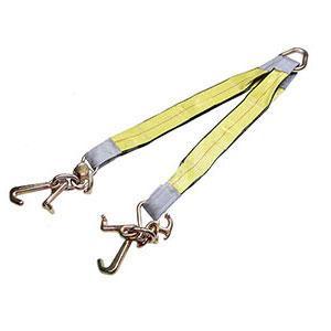 V-Bridle Tow Strap with R T Mini J Hooks